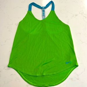 3/$25 - NIKE tank green and blue racer back tank
